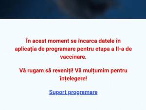 Blocare platformă programare vaccin