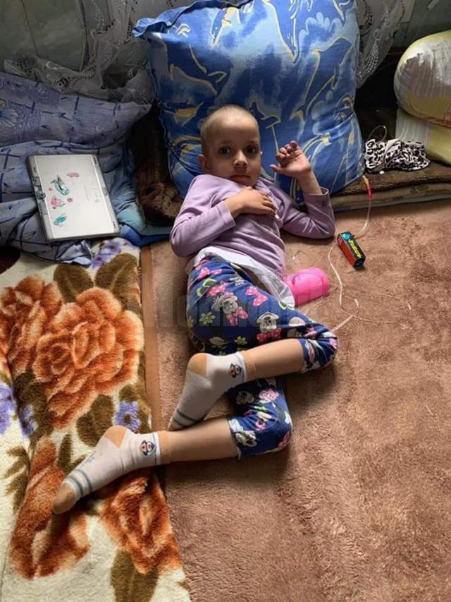 Crenguța Ioana Dobrea, în vârstă de aproape 6 ani, suferă de cancer (ianuarie 2021)
