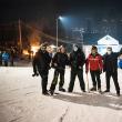 Aproximativ 100 de schiori cu torțe în mâini au coborât pârtia Veverița, de Ziua Micii Unirii