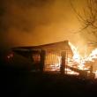 Incendiul violent a cuprins casa şi mare parte din anexele gospodărești