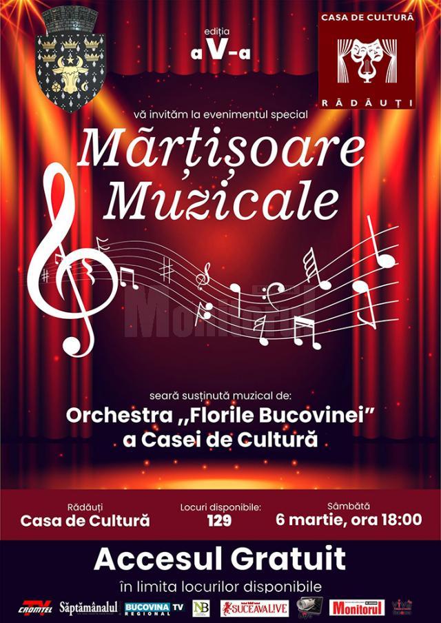 Casa Municipală de Cultură Rădăuți oferă „Mărțișoare muzicale”