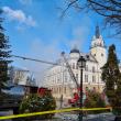Incendiu puternic la acoperișul Palatului Administrativ din Suceava