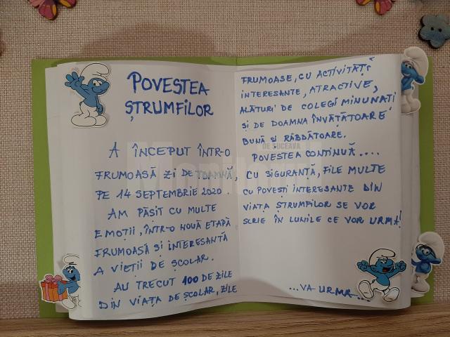 „100 de zile de școală!” pentru „ștrumfii” de la Școala „Miron Costin” Suceava