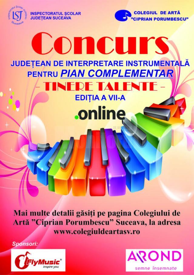 Concursul de interpretare instrumentală pentru pian complementar „Tinere Talente”, ediția a VII-a, online