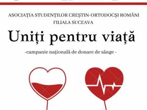 „Uniți pentru viață!”, campanie de donare de sânge organizată de ASCOR Suceava și asociațiile partenere de la USV