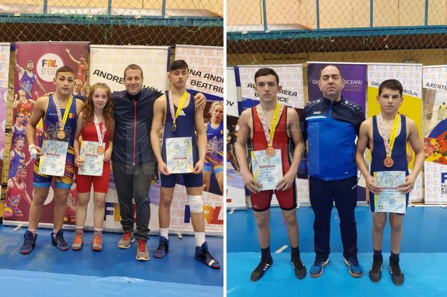 Luptătorii suceveni au cucerit cinci medalii la Cupa României pentru cadeți