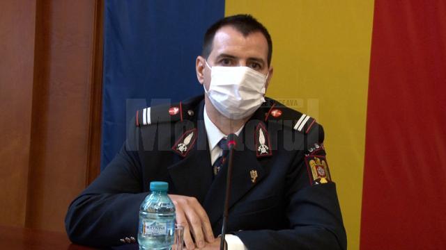 Locotenentul Alin Găleată, purtătorul de cuvânt al pompierilor militari suceveni