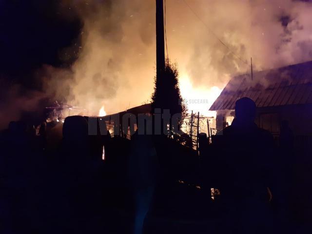 Un incendiu devastator a ars toate construcțiile dintr-o gospodărie