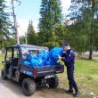Jandarmii au strâns peste o tonă de gunoaie de pe trasee turistice