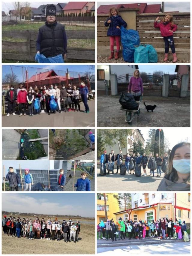 15 acțiuni de ecologizare, peste 200 de voluntari și sute de deșeuri adunate în Rădăuți, în cadrul campaniei ,,Încurajăm faptele bune!”