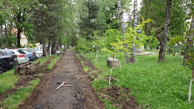 Parcul Simion Florea Marian, din centrul Sucevei, a intrat în reabilitare