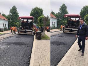 Lucrările de asfaltare de pe strada Bogdan Vodă au fost reluate