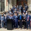 Premierul Florin Cîțu și-a anunțat duminică dimineața decizia de a candida la președinția PNL, înconjurat de zeci de lideri liberali