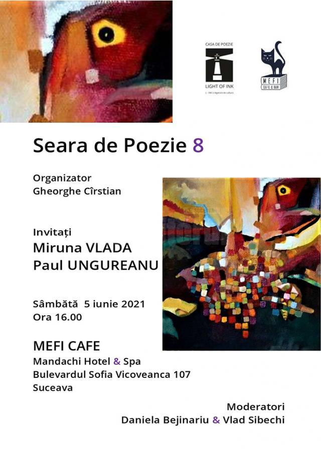 Poeții Miruna Vlada și Paul Ungureanu, invitați la o nouă seară de poezie organizată de Casa de Poezie Light of ink