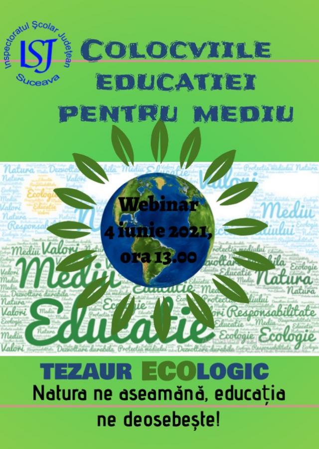 „Colocviile educației pentru mediu”, activitate online, vineri, de Ziua Mediului