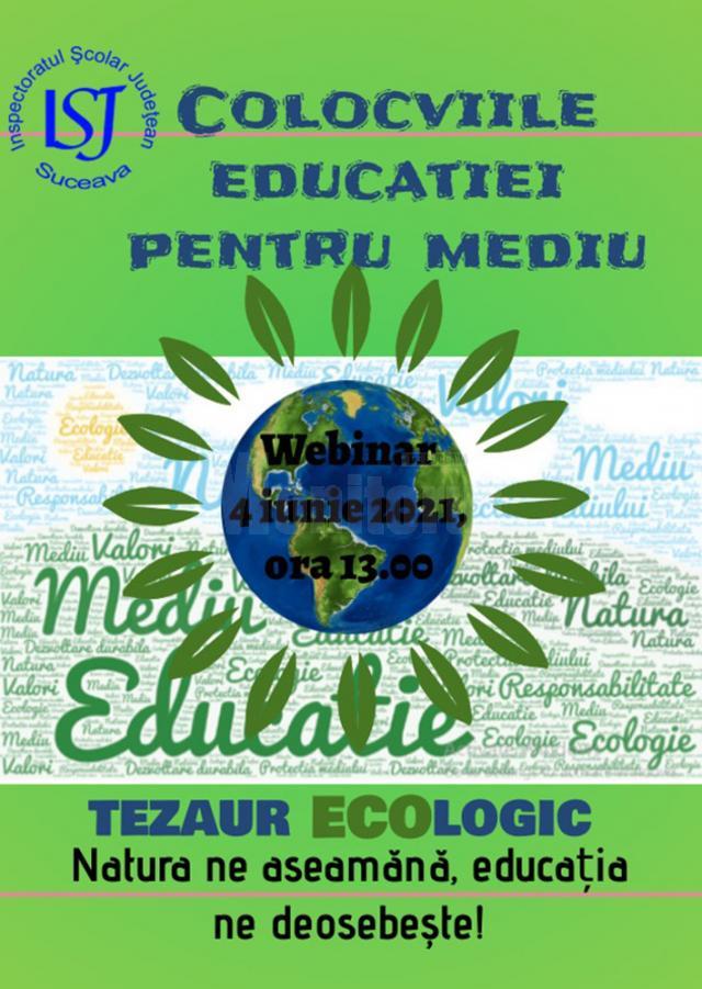 „Colocviile educației pentru mediu”, activitate online, vineri, de Ziua Mediului