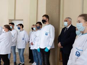 Demonstrație gastronomică a unui chef francez pentru studenții Facultății de Inginerie Alimentară din USV. Foto Ema Motrescu