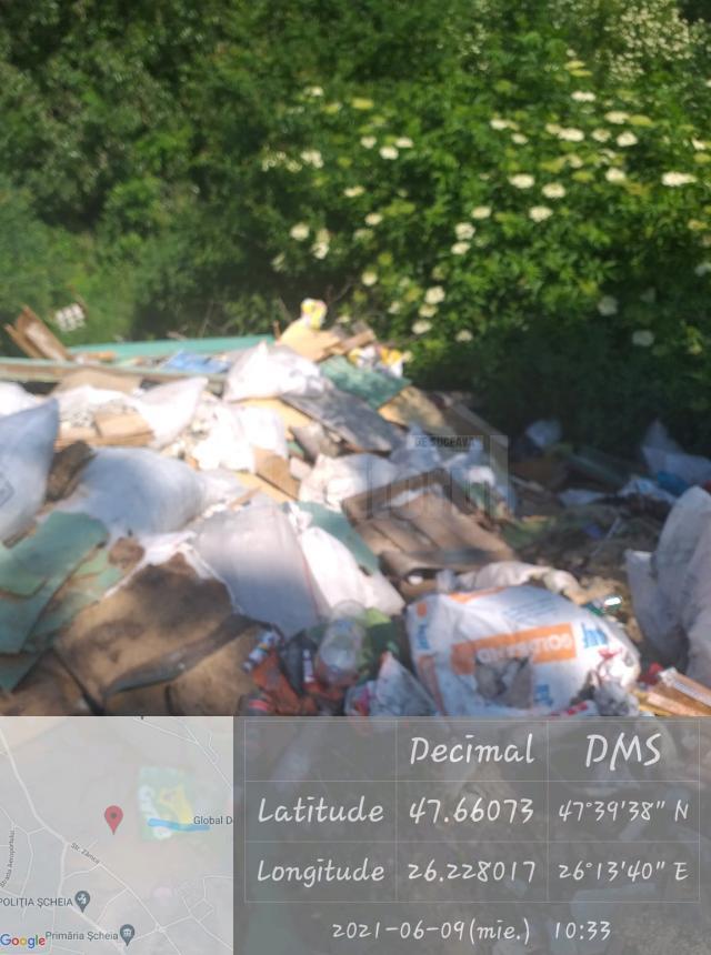 Primăria Șcheia, amendată pentru deșeuri abandonate pe câmp
