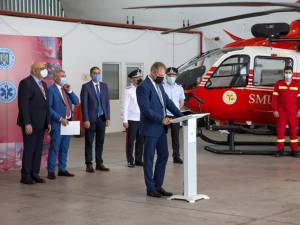 Elicopterul SMURD pentru Câmpulung Moldovenesc a fost recepționat, miercuri, de Inspectoratul General de Aviație al MAI