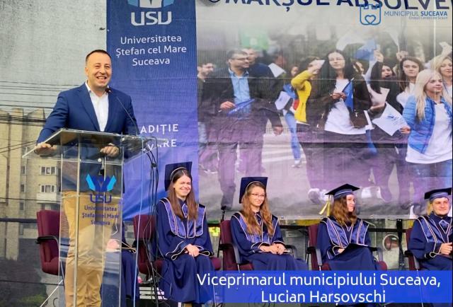 Mesajul municipalității sucevene către studenții USV, transmis de viceprimarul Lucian Harșovschi