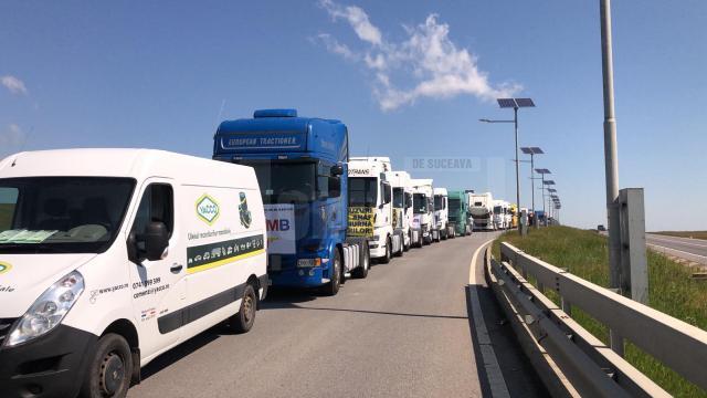 Peste 100 de transportatori suceveni protestează împotriva impozitării retroactive a diurnei