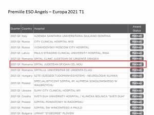 Premiul „Angels” de platină, de la Organizația Europeană de Stroke, pentru Neurologia Spitalului Suceava