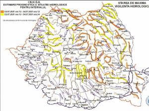 Avertizări hidrologice prelungite până duminică seara pentru râurile din județul Suceava