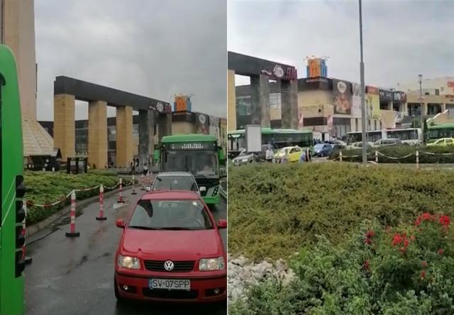 16 autobuze blocate la Iulius mall, pe sensul de intrare și pe cel de ieșire