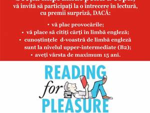 „Reading for pleasure”, la Biblioteca Bucovinei „I. G. Sbiera”