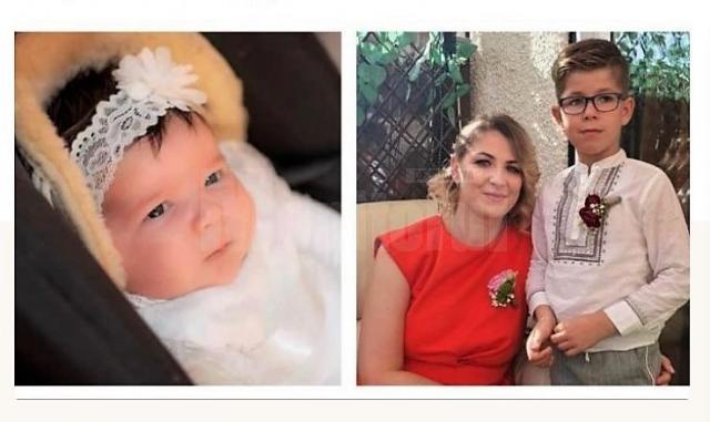 Mama și cei doi îngerași ai familiei Huluță, decedați in urma cumplitului accident de la Bacău