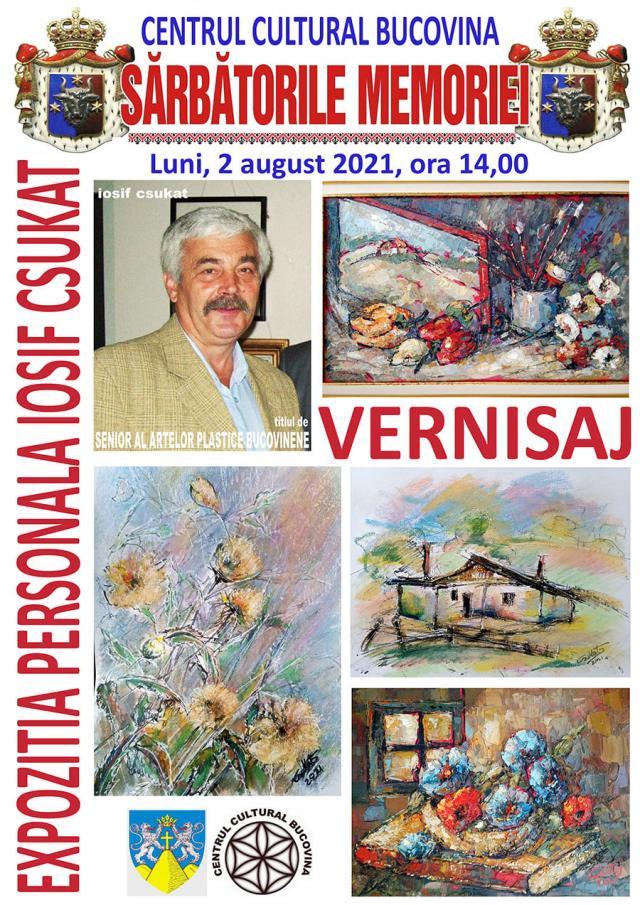 Artistul plastic Iosif Csukat, expoziție personală la Centrul Cultural Bucovina