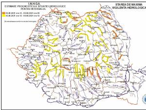 Cod galben de inundații pe râurile Suceava, Moldova și Bistrița, până vineri la amiază