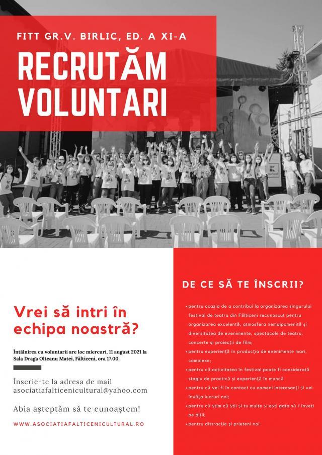 Asociaţia Fălticeni Cultural recrutează voluntari