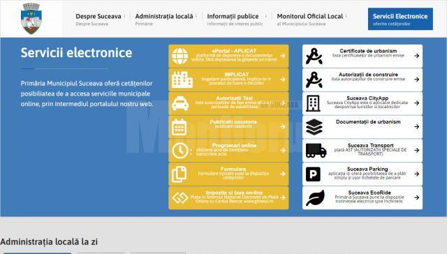 Site nou pentru Primăria Suceava, cu servicii electronice integrate