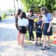 Polițiștii au interacționat cu copiii și le-au explicat principalele reguli de circulație