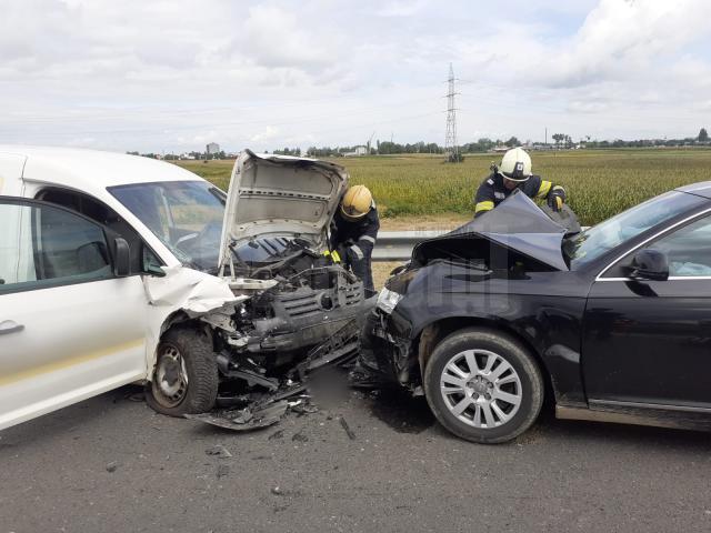 Impactul frontal a fost cu autoturismul Audi