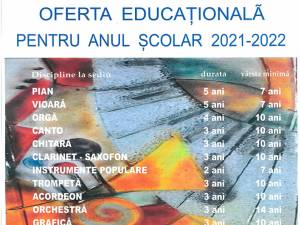 Înscrierile la Şcoala de Arte „Ion Irimescu” Suceava continuă până pe 10 septembrie