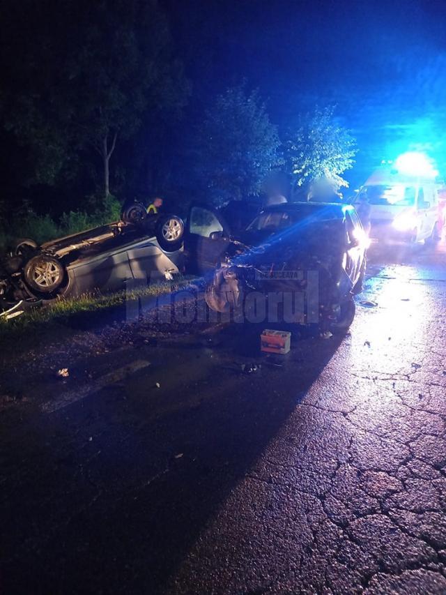 Accident cu doi răniți la Vicovu de Jos, provocat de un șofer beat turtă