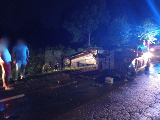 Accident cu doi răniți la Vicovu de Jos, provocat de un șofer beat turtă