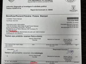 "În apa potabilă furnizată cetățenilor din Poiana Stampei n-au existat NICIODATĂ nici E-coli și nici Enterococi"