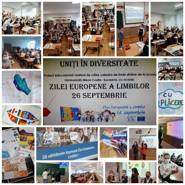 „Uniți în diversitate”, proiect educațional la	Școala Gimnazială „Miron Costin” Suceava