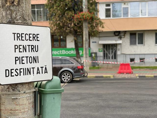 Treceri de pietoni desființate, semaforizare și bandă de stocaj pe principala arteră de circulație a Sucevei