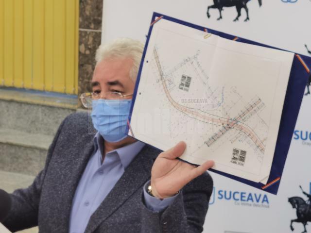 Primarul Ion Lungu a prezentat planul viaductului care ar urma să fie realizat pe ruta alternativă Suceava - Botosani