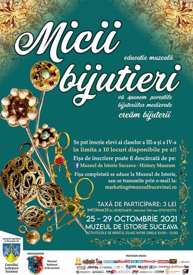 Proiectul educațional „Micii bijutieri – atelier de bijuterii medievale”, organizat de Muzeul Național al Bucovinei