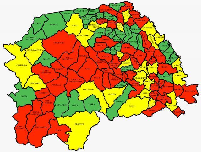 Incidenţa cazurilor de Covid în judeţul Suceava