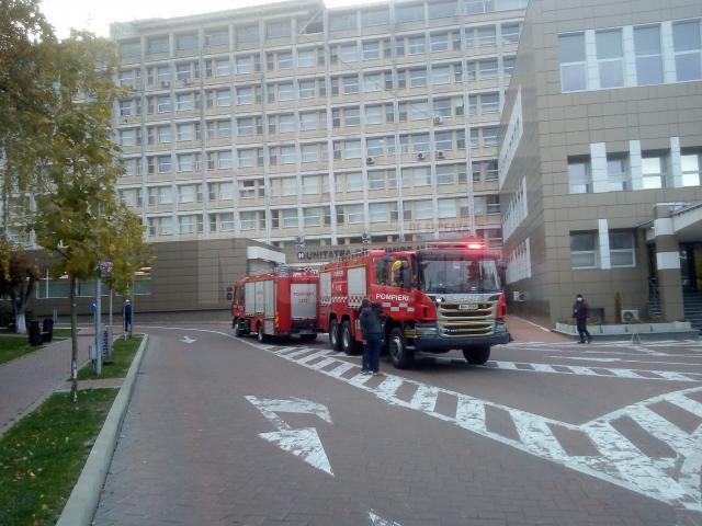 Pacienţi evacuaţi după o alarmă de incendiu în Unitatea de Primiri Urgențe a spitalului din Suceava