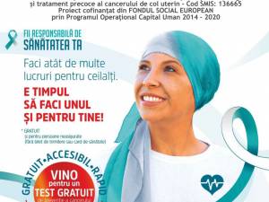 Caravana de testare gratuită pentru cancerul de col uterin ajunge luni, 25 octombrie, la Rădăuți