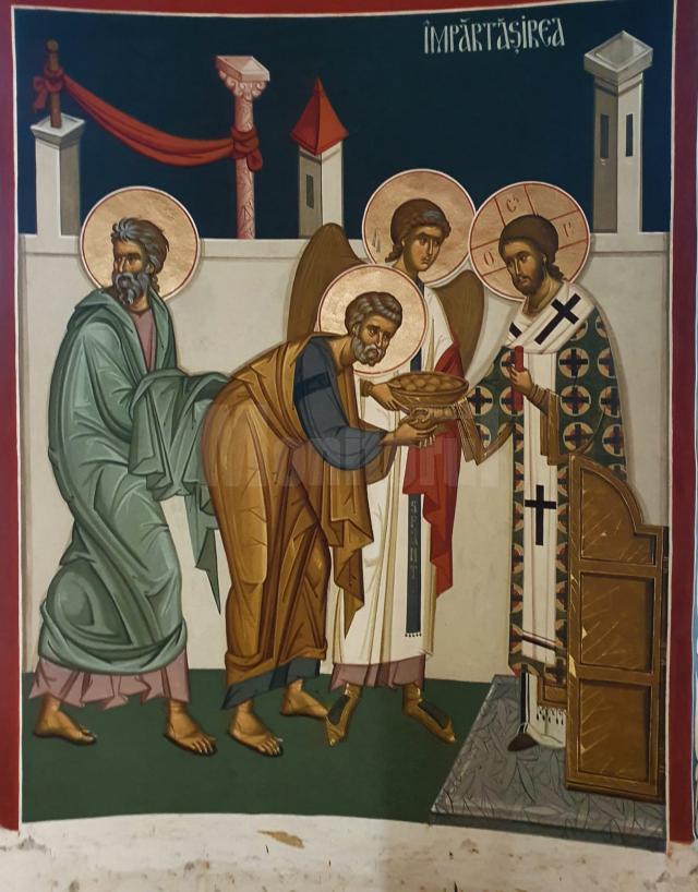 Lucrările de pictură în tehnică fresco din interiorul Catedralei „Nașterea Domnului”, din Suceava, au fost demarate în 2018 4