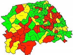 Incidența în localitățile sucevene