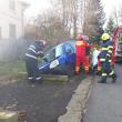 Mașină intrată într-un cap de pod, la Fălticeni